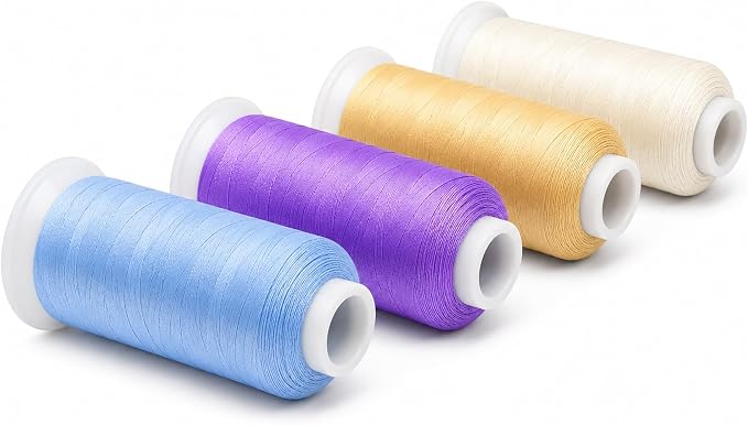 Mandala Crafts Pastel Tex 70 Polyester Heavy Duty Thread for Upholstery | 1500x4 Yds T70 UV Resistant Strong Thread for Leather Sewing, Marine, Drapery, Jeans, Hair Weaving & Extension, Outdoor