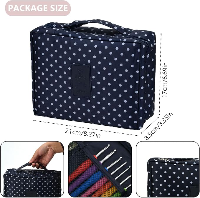 BJSSBJH Crochet Tools and Supplies Set, 57-Piece Crochet Hook Kit with Yarn and Accessories, Portable Craft Tool Kit for Adult Beginners and Experienced Crafters(B Style)