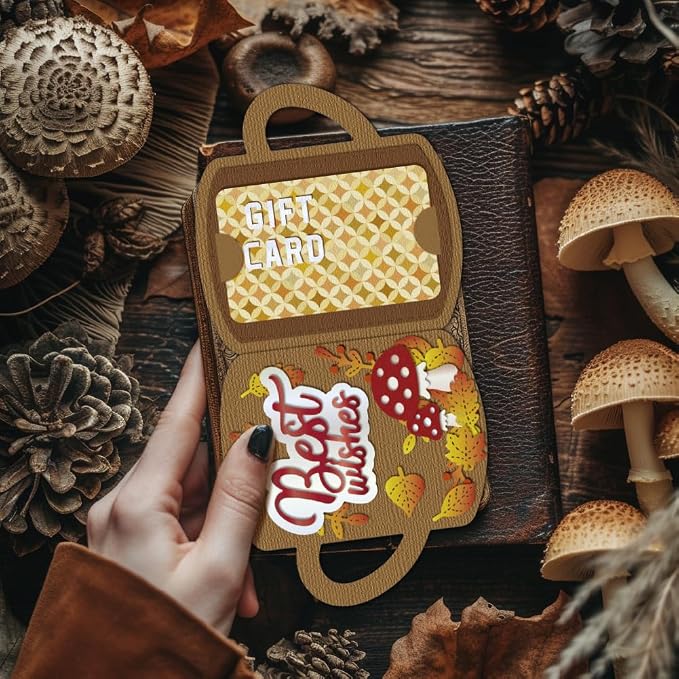 GLOBLELAND Cup Gift Card Holder Cutting Dies for Card Making Coffee Tea Cup Cut Die for DIY Scrapbooking Journal Embossing Paper Craft Decor