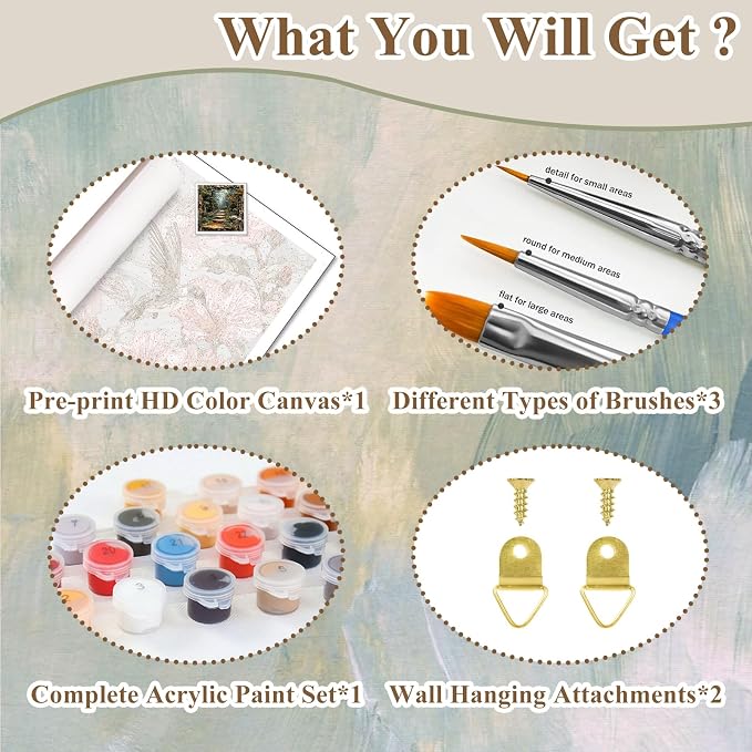 Paint by Numbers for Adults Forest, Paint by Numbers Kit for Adults 16x20in