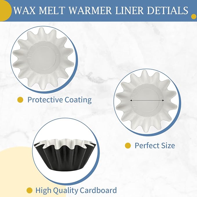 PEASUG 150 Pcs Wax Melt Liners Leakproof Reusable Universal for Warmers