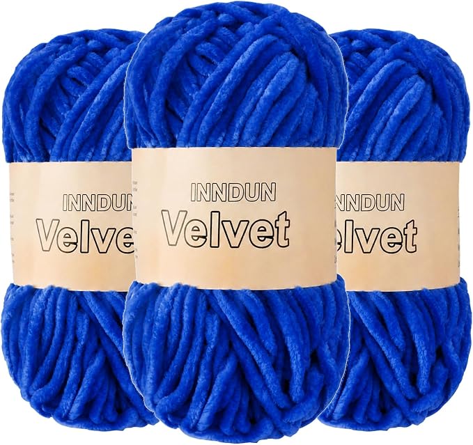 Soft Velvet Chenille Yarn for Crocheting, Super Bulky Yarn for Blankets