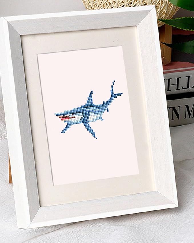 PeakLuv Small Diamond Art Kits Fishes Mini Diamond Painting Kits for Adults