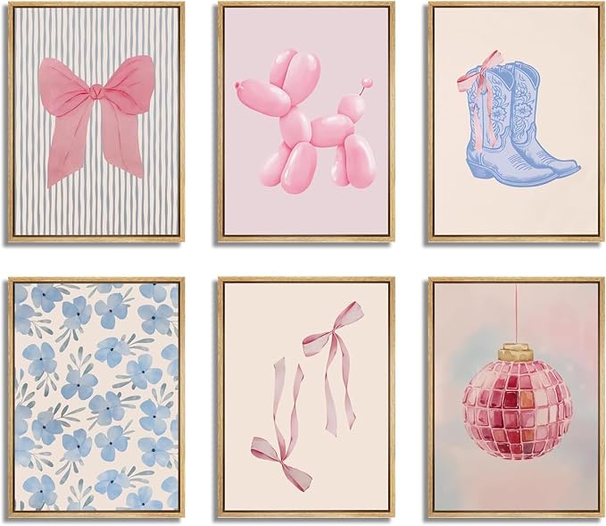 Diamond Art Kits for Adults, 6 Pack Pink Diamond Painting Kits 10 x 12in