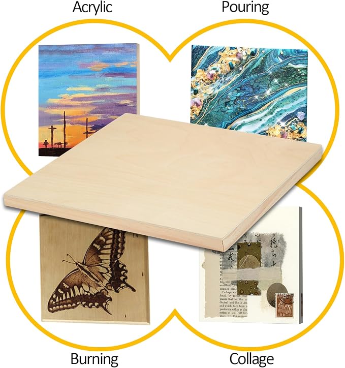 Falling in Art 2 Pack 36x48'' Unfinished Gallery Birch Wood Canvas Panels