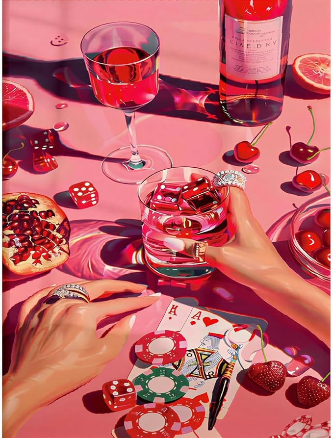 Fashion Pink Square Diamond Art Kits for Adults Diamond Painting Kit