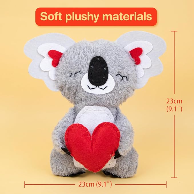 Avenir My First Sewing Kit for Kids 6-8, Koala Stuffed Animal Craft Set