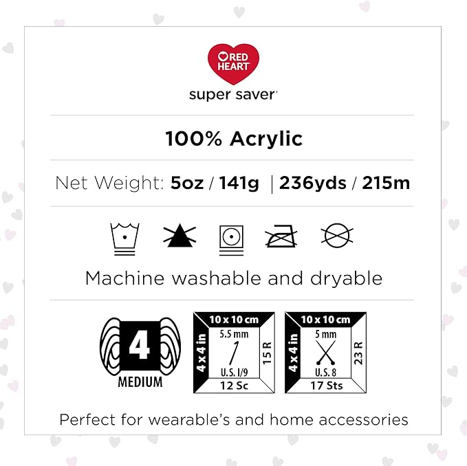 Red Heart Super Saver Yarn, 3 Pack, Americana 3 Count
