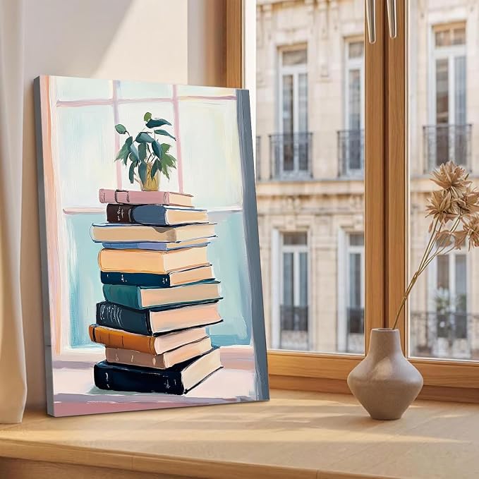 DAZZLEDOTS Diamond Art Kits, Plant on Book Stack Diamond Painting