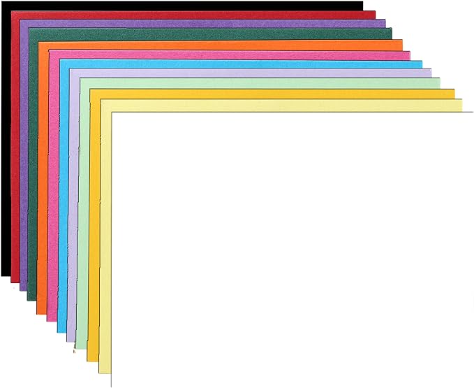Guakicae 24 Sheets 12 Colors Cardstock 8.5 x 11 Craft Paper 110lb