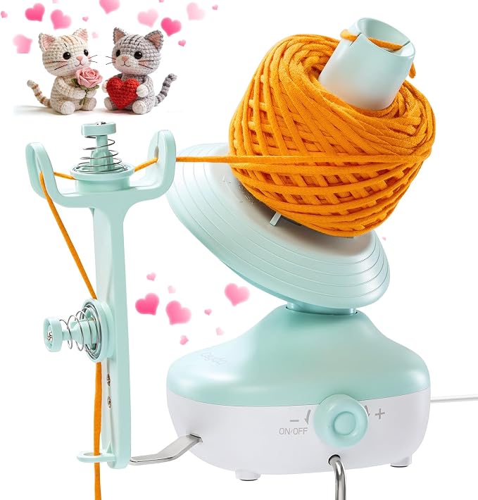 Caydo Electric Yarn Winder, Effortless Yarn Organizer for Crochet Lovers