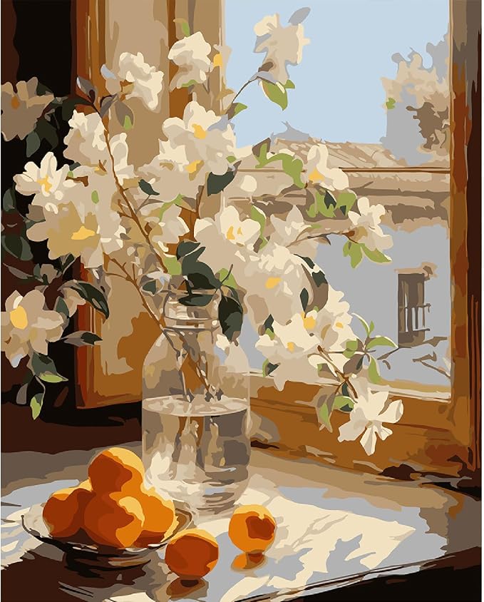 ZRIZQ Flowers Paint by Numbers Kit for Adults Beginner,16x20