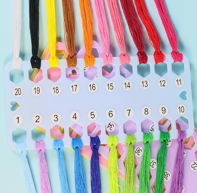 Hyamass 10Pcs Embroidery Floss Organizer Cards, Cross Stitch Thread Holder