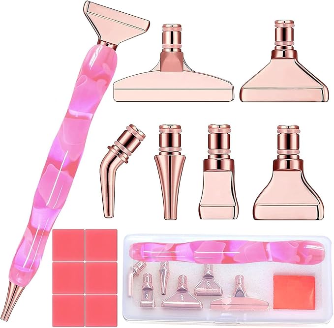 Heyseri Diamond Art Pens, “Classic Wax Stylus” Diamond Painting Pen, Traditional Diamond Painting Tools Accessories, Gem Art Pen with Metal Tips for 5D Craft Nail