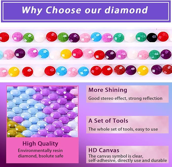 JAKI Diamond Painting Kits for Adults Castle 12x16inch