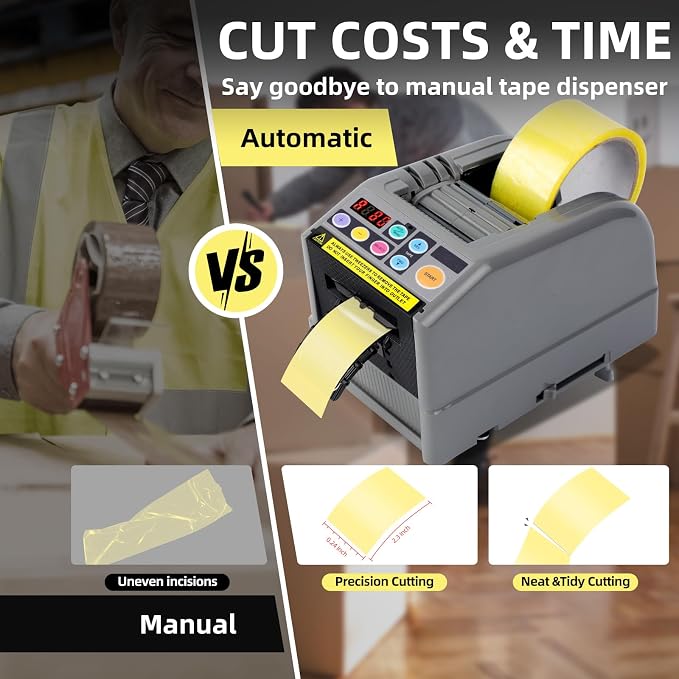 Ribbon Cutting Machine, 39.9 Inches Advanced Automatic Tape Dispenser, Ideal for Shipping, Gift Wrapping, Schools, Restaurants, Businesses, Homes