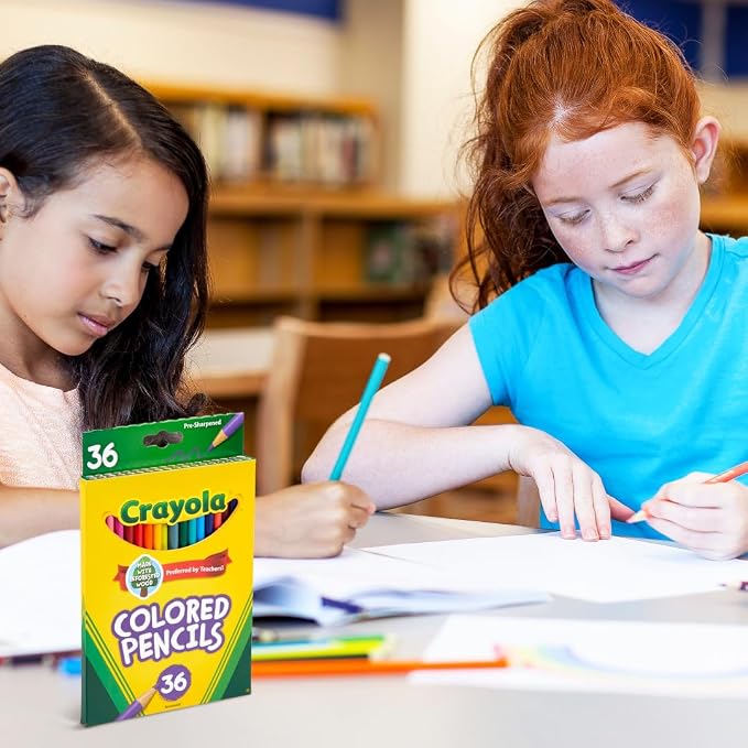 Crayola Colored Pencils (36ct), Kids Pencil Set, Pre-Sharpened Coloring Book Pencils for Kids & Adults, Arts & Crafts Supplies, Coloring Gift, Ages 3+ (Pack of 12)