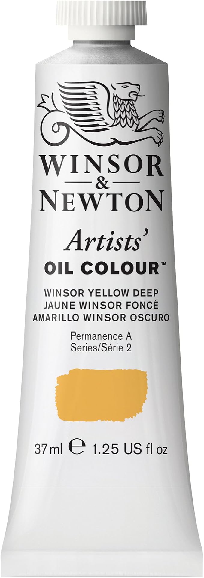 Winsor & Newton Artists' Oil Paint, 37ml Tube, Winsor Yellow Deep