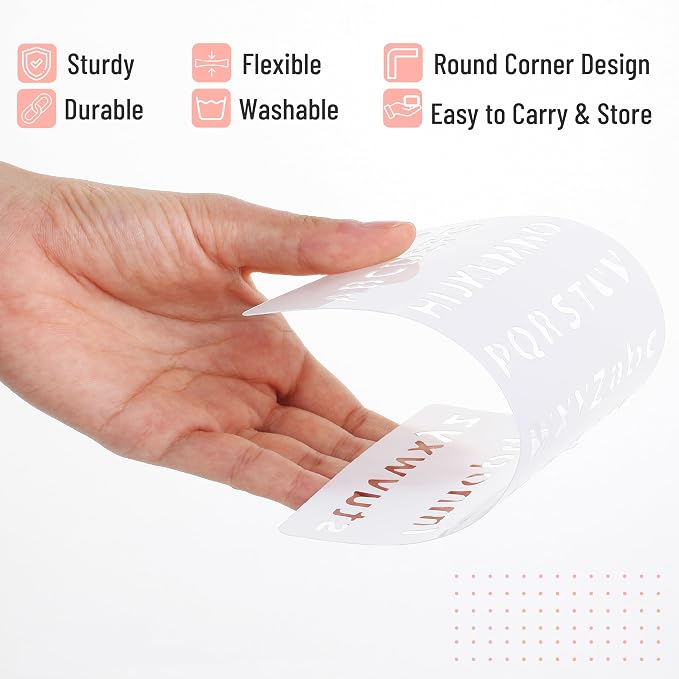 Mr. Pen- Letter Stencils, 4x7 Inch, 12 Pack