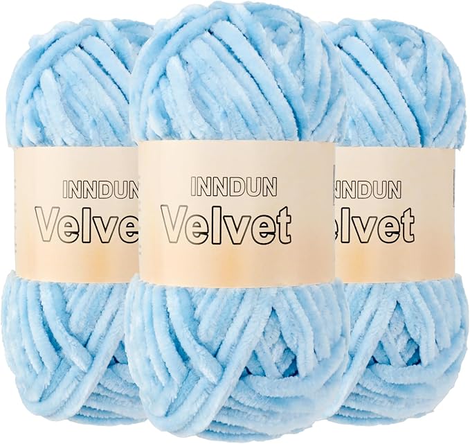 Soft Velvet Chenille Yarn for Crocheting, Super Bulky Yarn for Blankets
