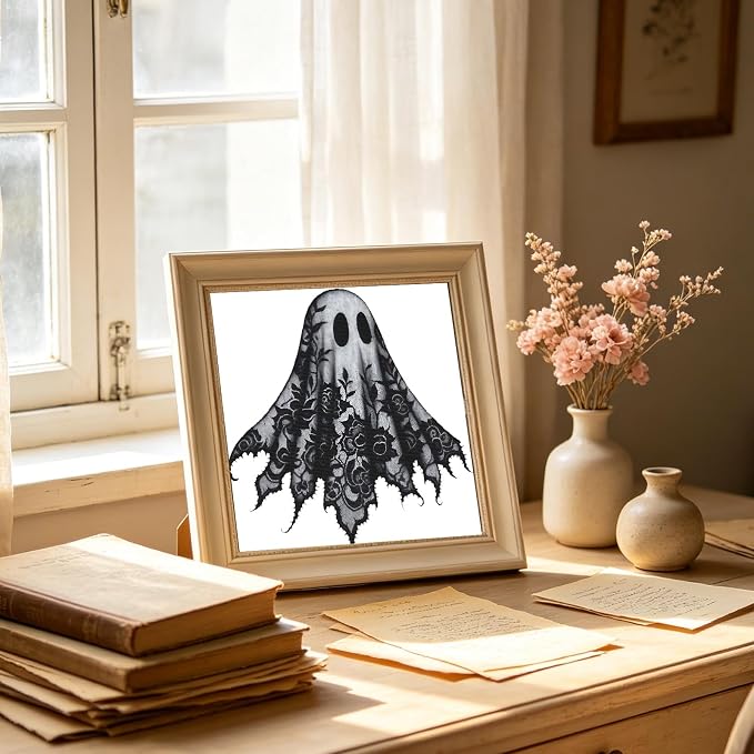5D Halloween Ghost Diamond Painting Kits for Adults,Gothic Diamond Art Kits
