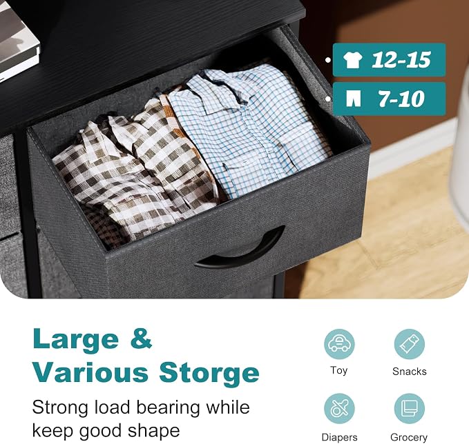 OLIXIS 8 Drawer Storage Dresser for Bedroom, Closet Organizers Units