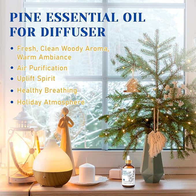 HIQILI Pine Needle Essential Oil for Skin, Candle Making, Cleaning Spray