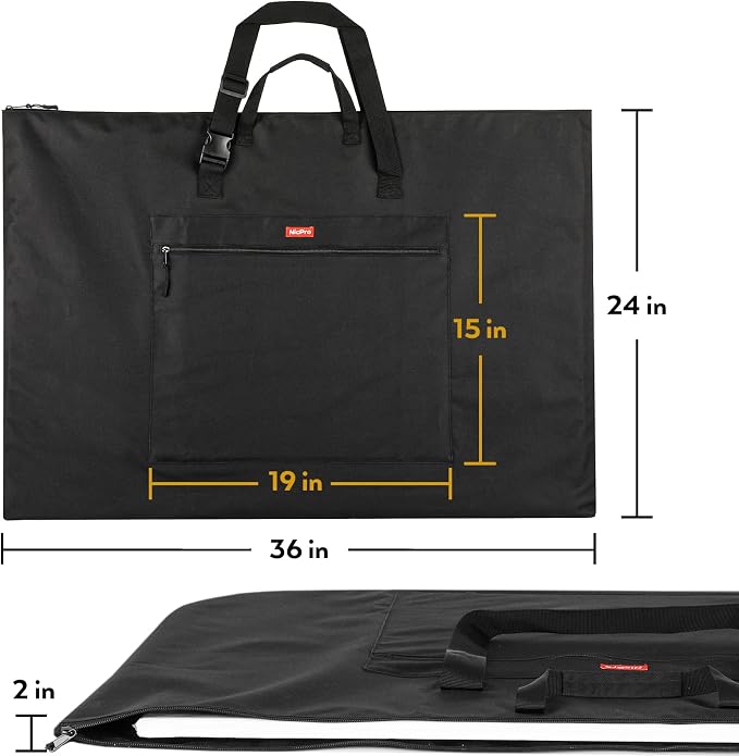 Nicpro Light Weight Art Portfolio Bag, 24x36” Waterproof Art Portfolio Case