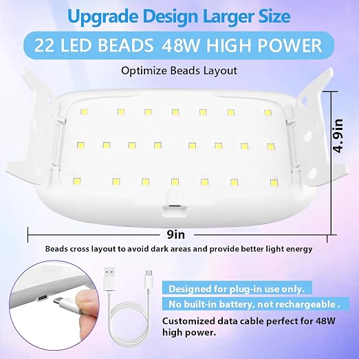 KISREL 400g UV Resin with Light, UV Headlamp 22 Beads 36W (Non-Battery), Larger Size Light and Upgraded Hard Type Crystal Clear UV Resin Kit for Craft & Jewelry Making