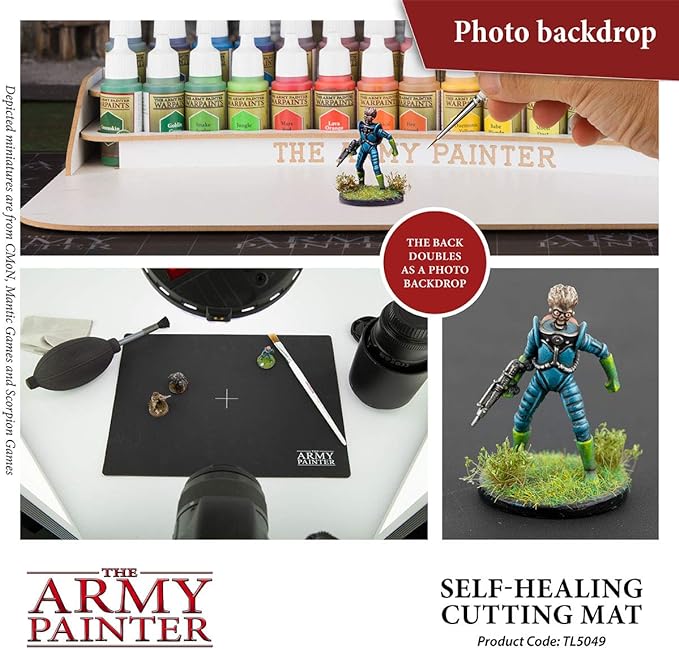 The Army Painter, Self-Healing Cutting Mat, Double Sided PVC Non-Slip, A4 | 3-Ply Gridded Miniature and Model Cutting Board, A4, Tabletop Roleplaying, Boardgames, and Wargames Miniature Modelling