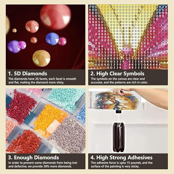 Diamond Art Kits for Adults, Flower Gnome Diamond Painting 12 x 12 Inch