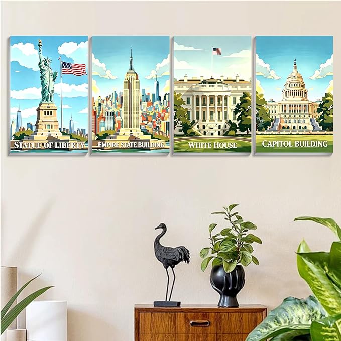 City Paint by Number for Adults, Paint by Numbers Kit for Adults 8x12 Inch