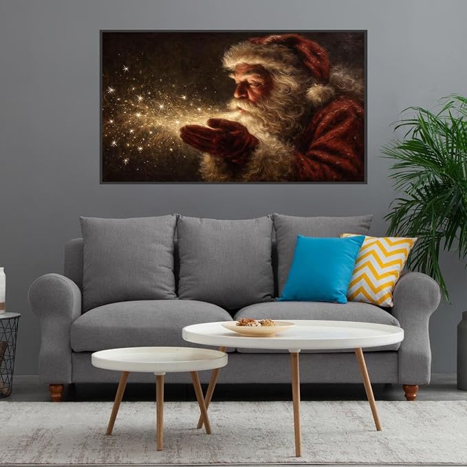 Meothan 5D Large Christmas Diamond Art Kits for Adults (27.6x15.8inch) | Santa Claus Diamond Painting Kit for Adults, Full Drill Diamond Gem Art Dots Paintings kits for Home Wall Decor Gift(70x40cm)