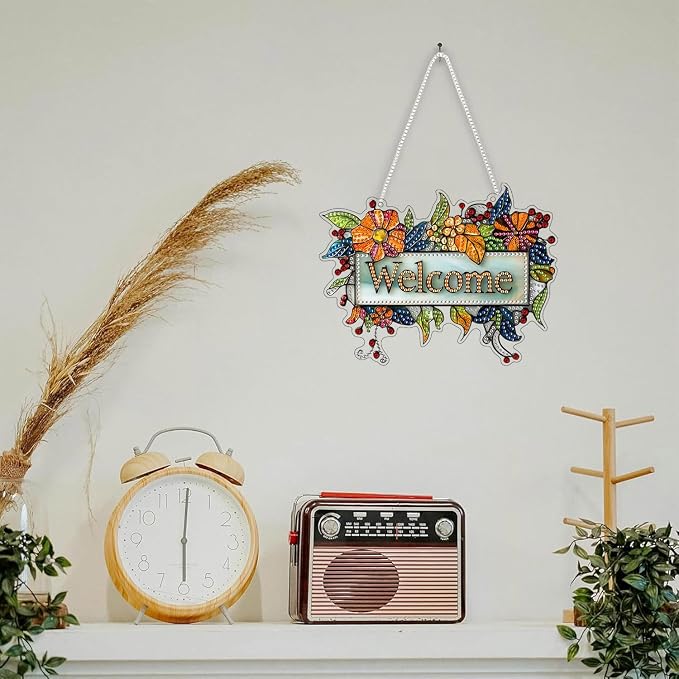 SKRYUIE Flower Hanging Pearl Diamond Art Kits for Adults Suncatcher A15