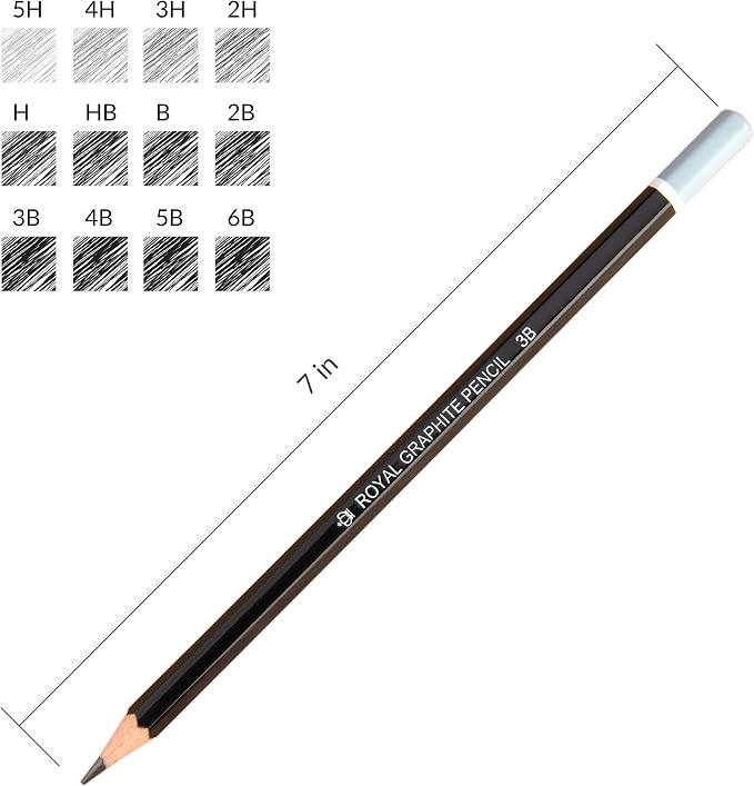 Royal & Langnickel SPEN-12 Essentials Sketching Pencil Set, 12-Piece (Pack of 3)