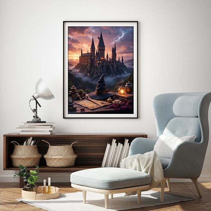EIBEILI Magic Diamond Art Kits for Adults,Diamond Painting for Wall Decor