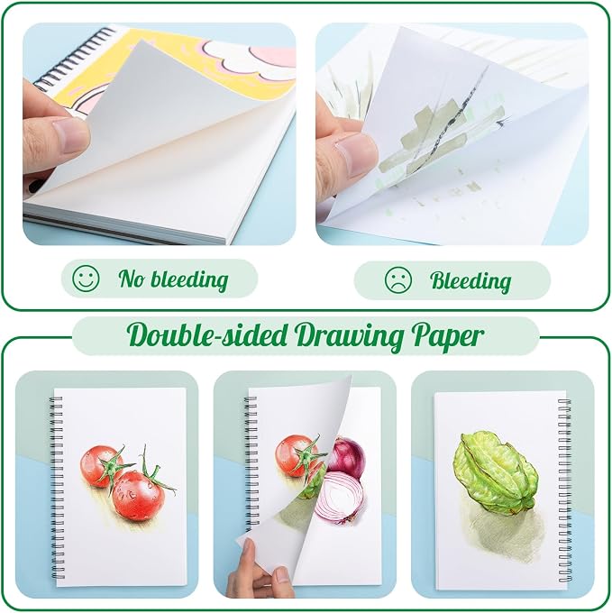5.5 × 8.5 Inch Marker Paper Pad, 30 Sheets, 200gsm, Double-Sided