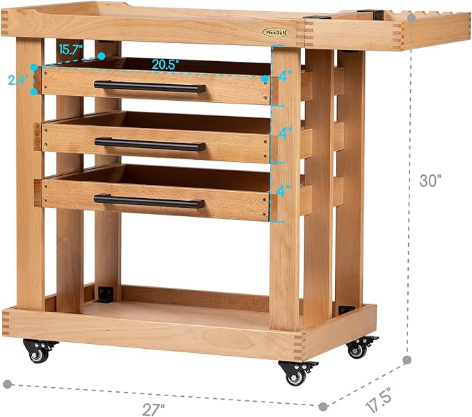 MEEDEN Art Supplies Storage Cart: 5-Tier Utility Rolling Cart