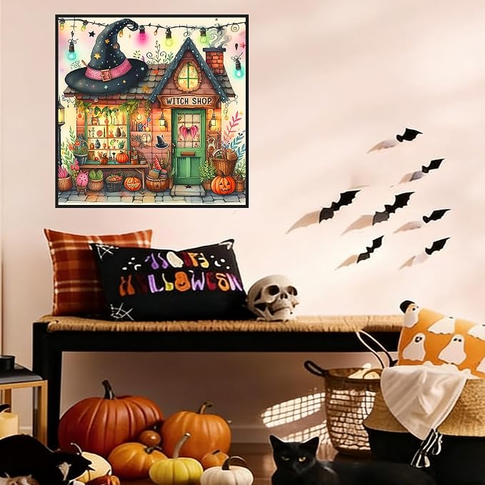 Lophomie Halloween Diamond Art Kits for Adults, 5D Diamond Painting Kits