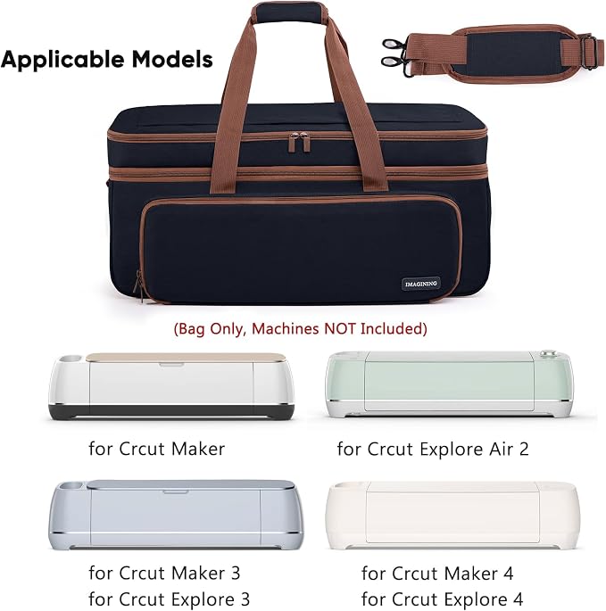 Double Layer Carrying Case with Cutting Mat Pocket & Accessories Storage