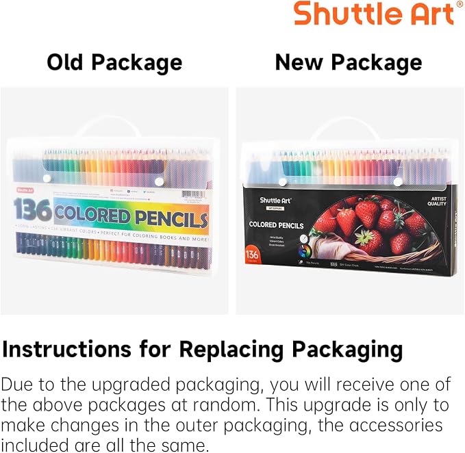 Shuttle Art 136 Color Pencils for Adult Coloring Book, Soft Core Colored Pencils Set for Doodling, Sketching, Drawing, Art Supplies
