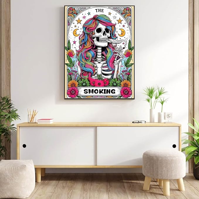 Meothan Diamond Art Kits for Adults Skull Diamond Painting Kit 12x16in