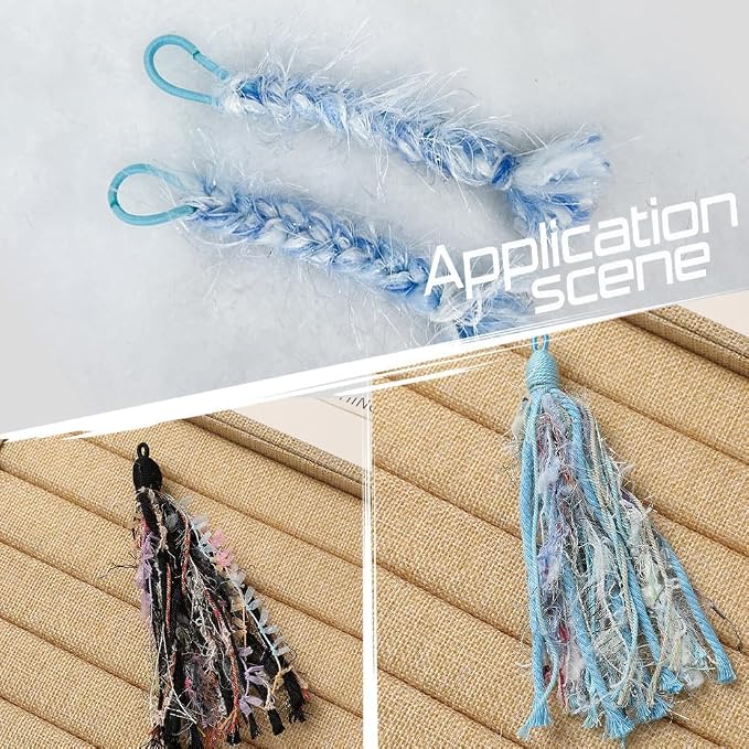GORGECRAFT 20 Bundles Hand Spun Original Art Yarns Kit Assorted Novelty Yarn Macrame Lace Ribbon Handmade Fringe Trim for Knitting Crochet Textile Decorative Tassels Jewelry Making Fiber DIY Crafts