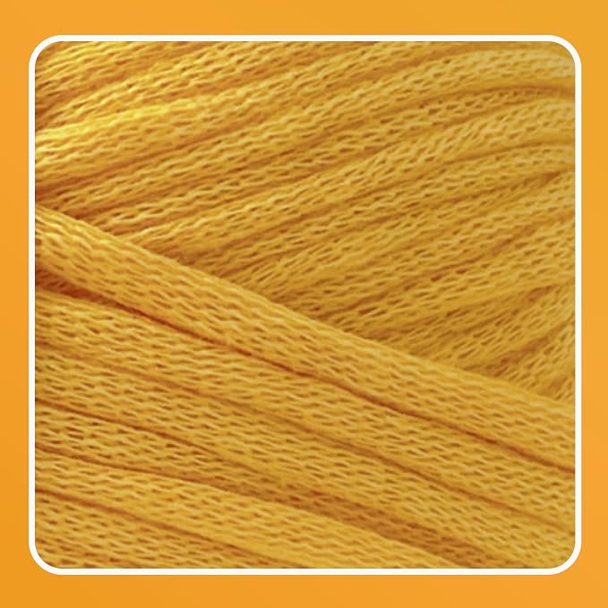 2x3.5Oz Beginner-Friendly Yarn for Crocheting and Knitting;Worsted-Weight Medium #4;Cotton Blend Yarn for Beginners with Easy-to-See Sitches,Great for Amigurumi DIY (Yellow, 2 Skein)