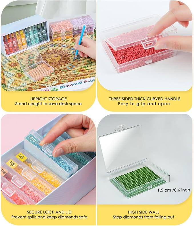 Diamond Art Trays With Lids, 10PCS Diamond Painting Trays, Gift Box