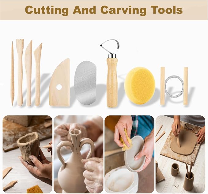 CeeVian Pottery Sculpting Tools Set 40PCS Clay Carving Tools