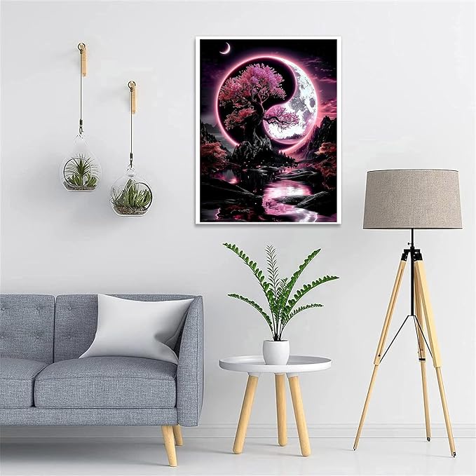 ijbnhd Moon Diamond Art Kits for Adults Tree of Life 12x16 inch