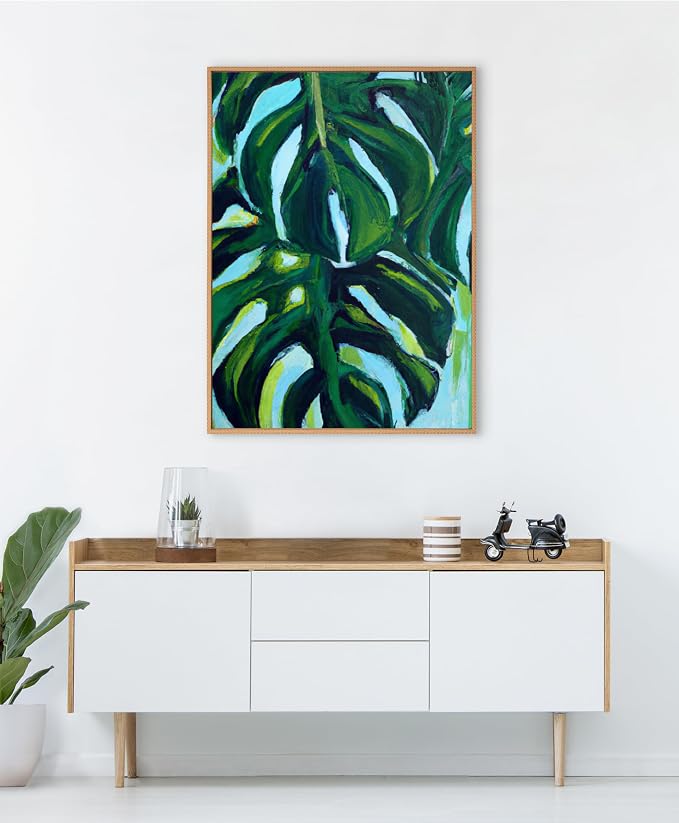 Kate and Laurel Sylvie Blank Framed Canvas Wall Art, 31.5x41.5 Natural Beaded, Vintage Modern Empty Canvas for Paint-Your-Own Art, Ready to Paint Premium Canvas Already Framed