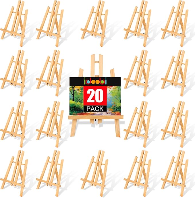 20 Pack 11.8" Wooden Easel, Easel Stand for Painting