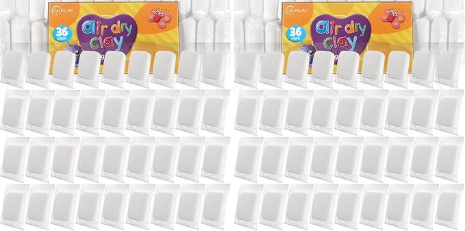 CALPALMY Air Dry Foam Clay (72 Pack), 360g White Moldable Soft Clay for Kids Gifts Partty and School Project Supplies, Perfect for Crafting Cosplay and Artistic Projects